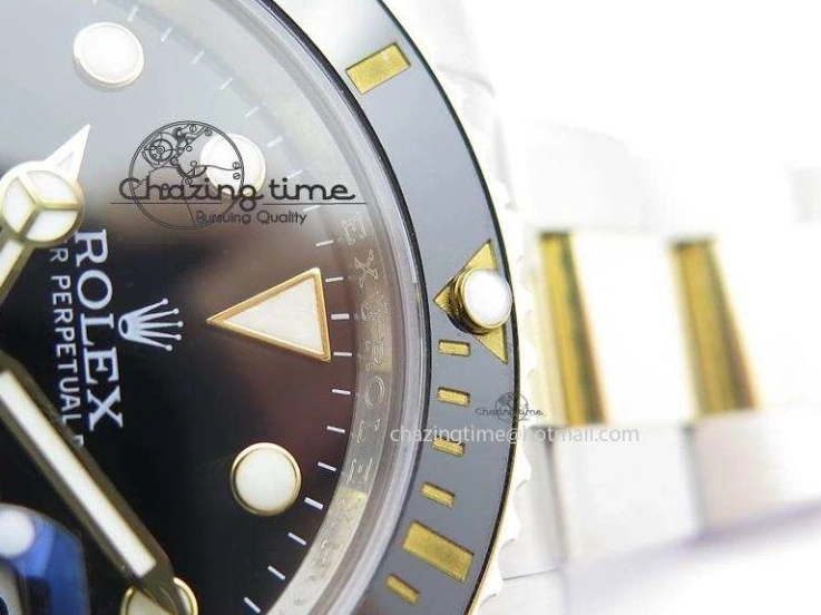 0301 Submariner 116613 LN Noob 1:1 Best Edition YG Wrapped Bezel Black Dial On SS YG Bracelet A Neat 3961